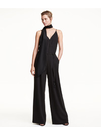 H&M Sleeveless Jumpsuit Black Ladies