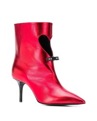 MSGM Heart Cut Out Metallic Boots