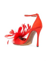 Tabitha Simmons Feather Embellished Pumps