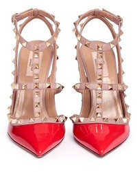 Valentino Rockstud Caged Patent Leather Pumps