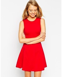 Asos Collection Sleeveless Skater Dress With Cut Out Back Detail