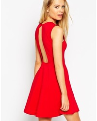Asos Collection Sleeveless Skater Dress With Cut Out Back Detail