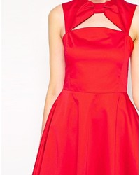 Love Moschino Satin Dress With Bow Detail