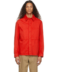 Lemaire Red Denim Overshirt Jacket