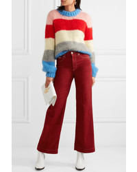 ALEXACHUNG High Rise Wide Leg Jeans