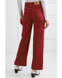 ALEXACHUNG High Rise Wide Leg Jeans