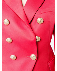 Balmain Red Double Breasted Blazer