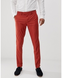 Farah Smart Farah Henderson Skinny Fit Trousers In Red