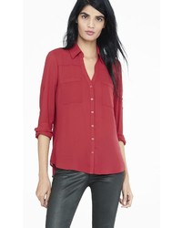 Express red cheap dress shirt