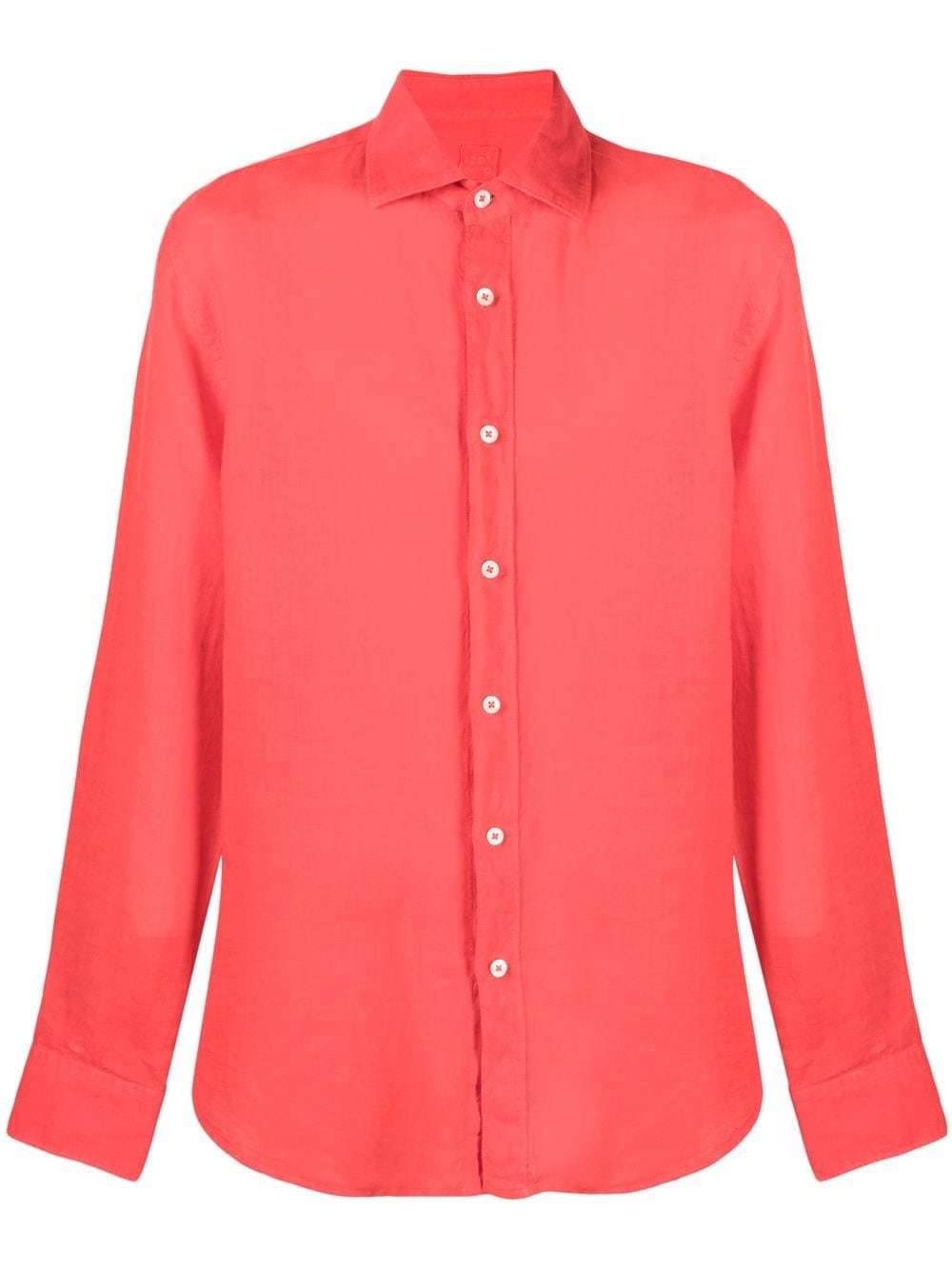 120% Lino Plain Button Down Shirt, $125 | farfetch.com | Lookastic