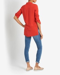 Vince Silk Blouse Red