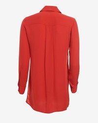 Vince Silk Blouse Red