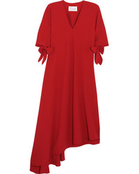 Maison Margiela Asymmetric Crepe Dress Red