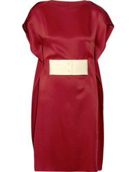 MM6 MAISON MARGIELA Belted Satin Dress Red