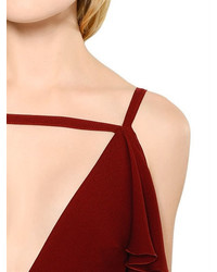 Elie Saab Open Shoulder Double Georgette Dress