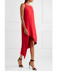IRO Hamlin Asymmetric Crepe Dress Red
