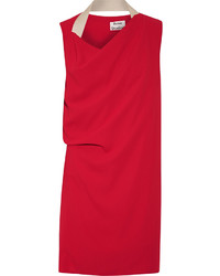 Acne Studios Rebecca Sabl Draped Crepe Dress Red