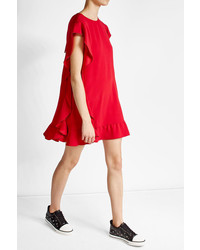 RED Valentino Red Valentino Crepe Dress With Ruffles
