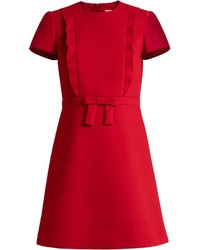 RED Valentino Redvalentino Bow Front Crepe Mini Dress