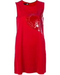 Love Moschino Sleeveless Branded Heart Dress