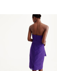 J.Crew Tie Waist Strapless Dress In Faille