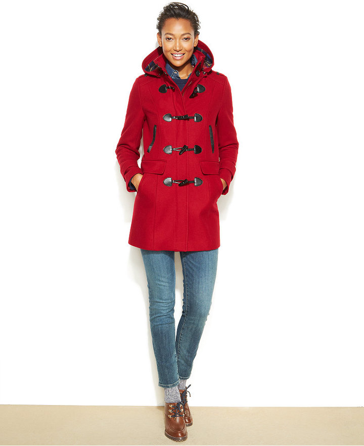 Tommy Wool Blend Front Pea Coat, $275 | | Lookastic