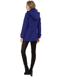 Jessica Simpson Zip Front Toggle Coat With Hood In Melton Touch