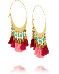 Isabel Marant Gold Plated Beaded Hoop Earrings