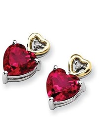 iBraggiotti Crimson Red Topaz And Diamond Earrings In Sterling Silver 001 Ct