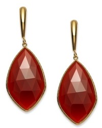 Macy's 14k Gold Over Sterling Silver Earrings Red Onyx Drop Earrings