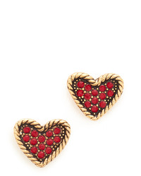 Marc Jacobs Mj Coin Heart Stud Earrings