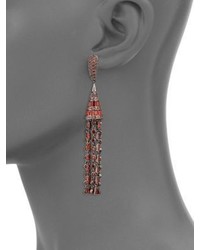 Fallon Monarch Deco Garnet Tuile Drop Earrings