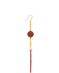 Undercover Red And Gold Spade And Heart Earrings