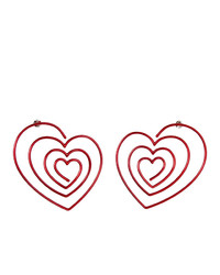 Y/Project Red Heart Hoop Earrings