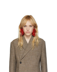 Ingy Stockholm Red Object No 59 Asymmetric Earrings