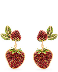 Dolce & Gabbana Strawberry Drop Clip On Earrings