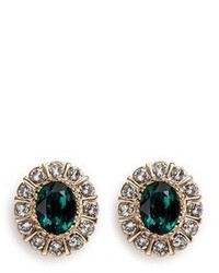 Givenchy Swarovski Crystal Pav Magnetic Earrings