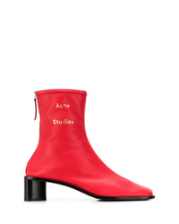 Acne Studios Gold Tone Logo Sock Boots