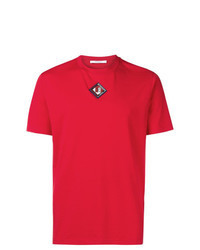 Red Embellished Crew-neck T-shirt