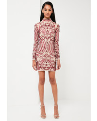 Missguided Red Embellished Mini Dress