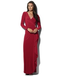 Lauren Ralph Lauren Embellished Jersey Gown