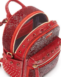 MCM Stark Kristal X Mini Embellished Backpack Ruby Red