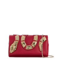 RED Valentino Embellished Snake Clutch