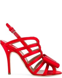 Laurence Dacade Bow Embellished Cage Sandals