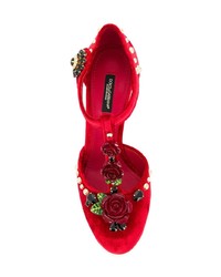 Dolce & Gabbana Rose Appliqu T Bar Pumps