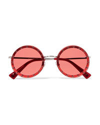 Red Embellished Sunglasses