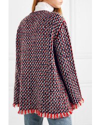 Gucci Crystal Embellished Wool Blend Boucl Tweed Jacket
