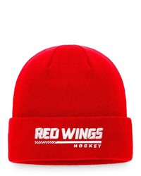 FANATICS Branded Red Detroit Red Wings Authentic Pro Locker Room Cuffed Knit Hat At Nordstrom