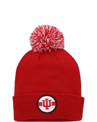 adidas Crimson Indiana Hoosiers Sideline Coaches Cuffed Knit Hat With Pom At Nordstrom