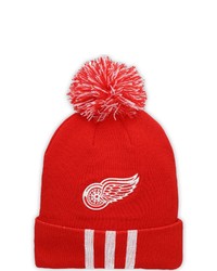 adidas Red Detroit Red Wings Three Ed Knit Hat With Pom At Nordstrom